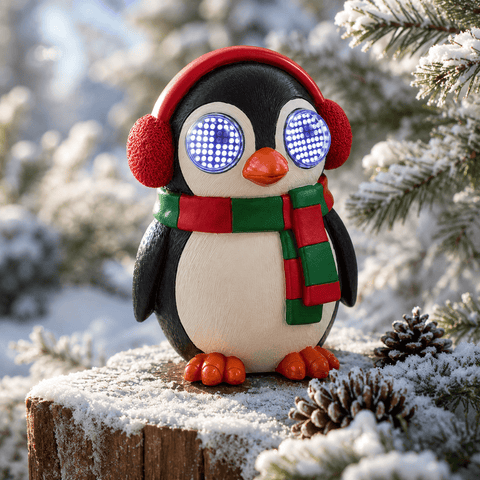 Three Kings Christmas polyresin ornament Three Kings Blinkin' Penguin – Large Christmas Decoration