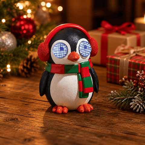 Three Kings Christmas polyresin ornament Three Kings Blinkin' Penguin – Large Christmas Decoration