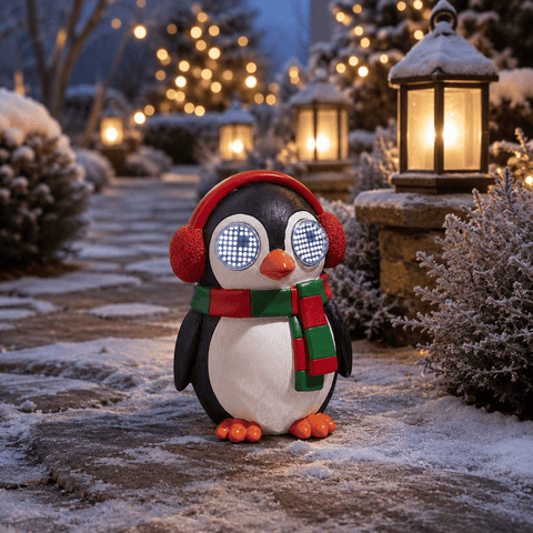 Three Kings Christmas polyresin ornament Three Kings Blinkin' Penguin – Large Christmas Decoration