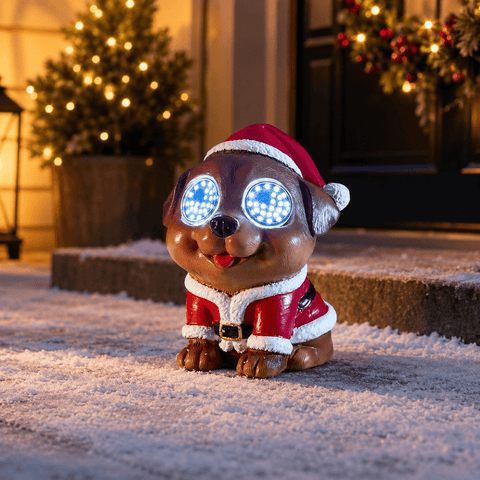 Three Kings Christmas festive ornament Three Kings Blinkin' Puppy Christmas Decoration