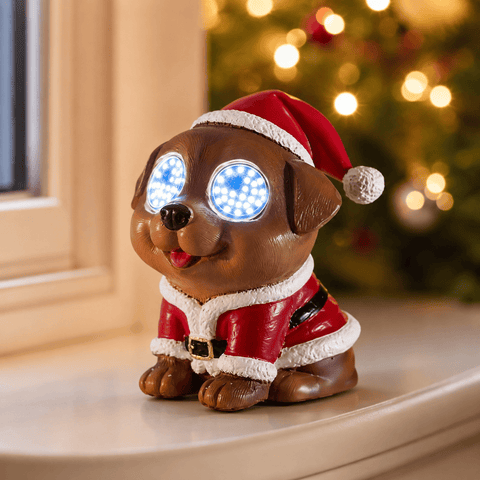 Three Kings Christmas festive ornament Three Kings Blinkin' Puppy Christmas Decoration