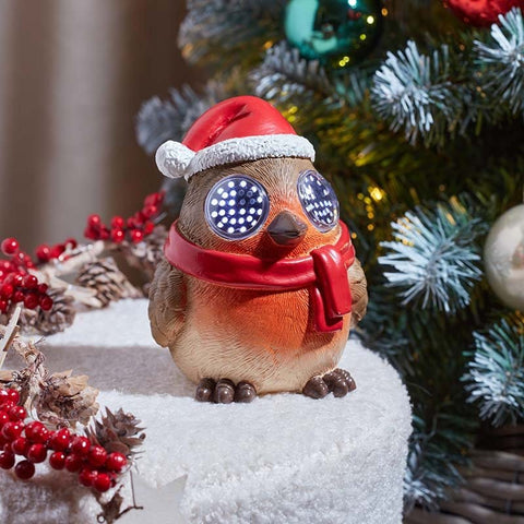 Smart Garden Christmas polyresin ornament Three Kings Blinkin' Robin Christmas Decoration