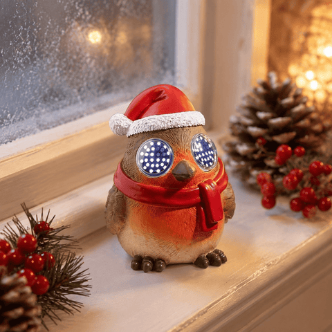 Three Kings Christmas polyresin ornament Three Kings Blinkin' Robin Christmas Decoration