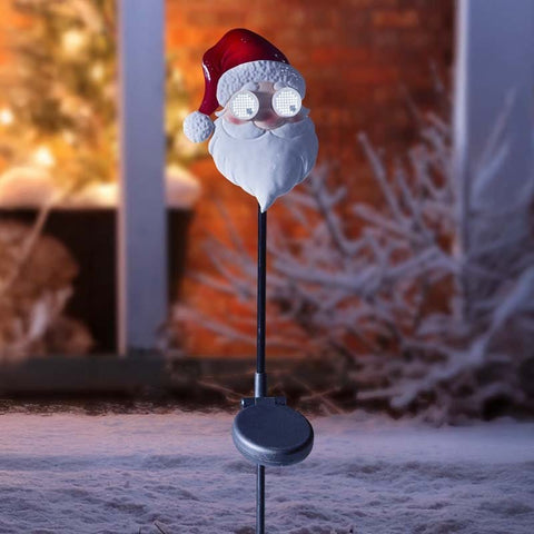 Smart Garden Christmas polyresin ornament Three Kings Blinkin' Santa Stake Christmas Decoration