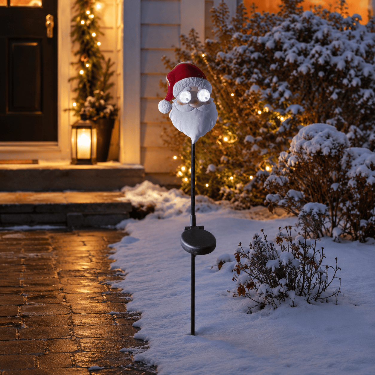 Three Kings Christmas polyresin ornament Three Kings Blinkin' Santa Stake Christmas Decoration