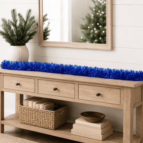 Three Kings Tinsel Three Kings Blue Deluxe Christmas Tinsel Garland – 2m