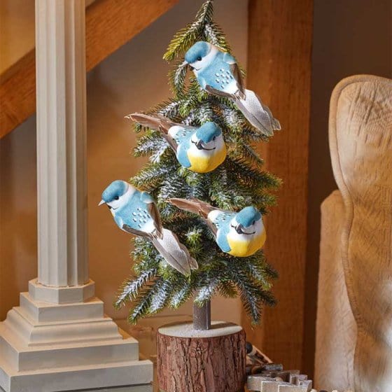 Three Kings Hanging Decor Three Kings Blue Tit Decor 4pk