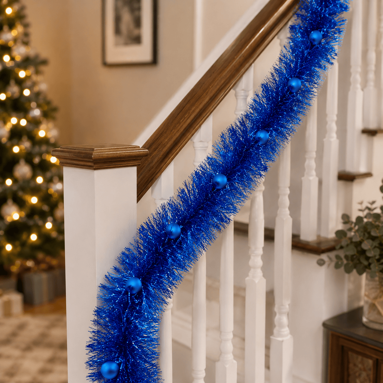 Three Kings Tinsel Three Kings Blue X-Bling! Tinsel Bauble Streamer – 2m