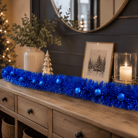 Three Kings Tinsel Three Kings Blue X-Bling! Tinsel Bauble Streamer – 2m