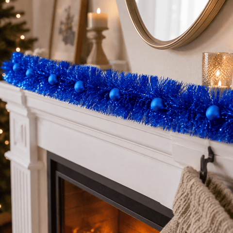 Three Kings Tinsel Three Kings Blue X-Bling! Tinsel Bauble Streamer – 2m