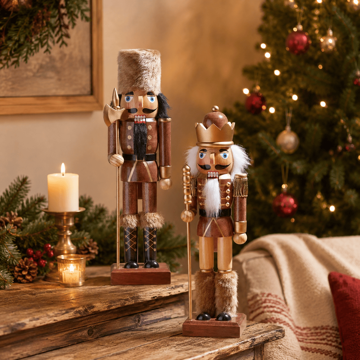 Three Kings wooden Christmas models and scenes Three Kings 'Bronze Brigadiers' Nutcracker Figurine