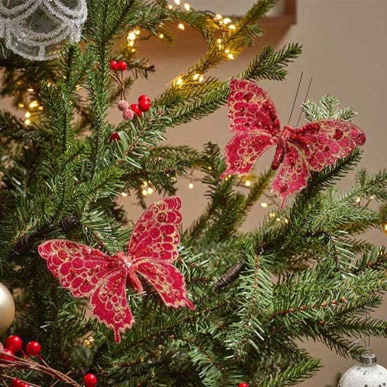 Three Kings Hanging Decor Three Kings Butterfly Ruby 2pk