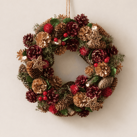 Three Kings Christmas Wreaths Three Kings Christmas Decorated Wreath - 30cm