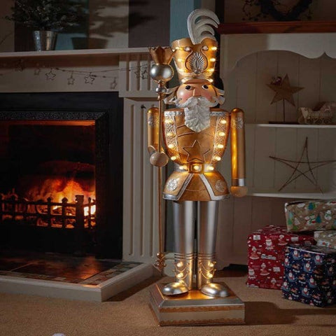 Three Kings Nutcrackers Three Kings Christmas Giant InLit Nutcracker Gold/White
