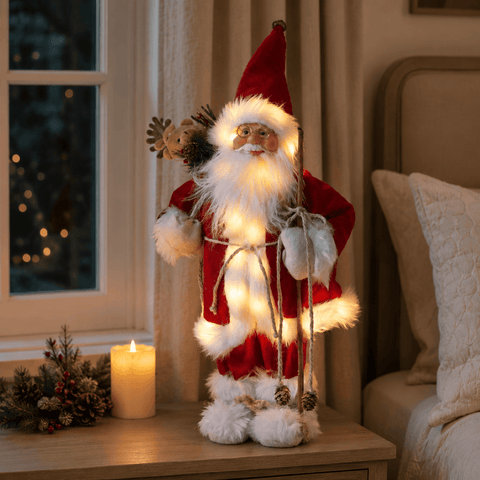 Three Kings Santa Figurines Three Kings Christmas InLit Father Christmas Red Large