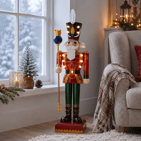 Three Kings Nutcrackers Three Kings Christmas Lit Traditional Nutcracker Decoration – 80cm