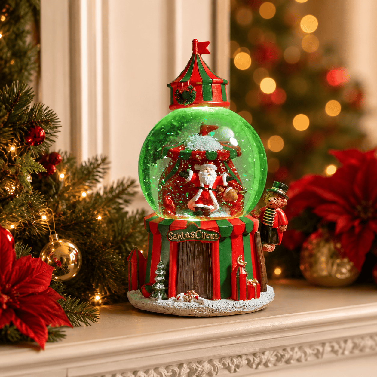 Three Kings Snow Globes Three Kings Christmas Musical Santa SnowSpheres – 10cm