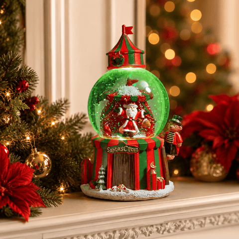 Three Kings Snow Globes Three Kings Christmas Musical Santa SnowSpheres – 10cm