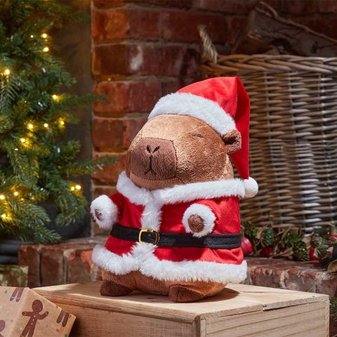 Three Kings Plushies Three Kings Christmas Santa Capybara Plush Teddy