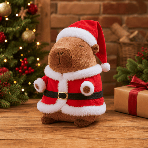 Three Kings Plushies Three Kings Christmas Santa Capybara Plush Teddy