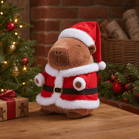 Three Kings Plushies Three Kings Christmas Santa Capybara Plush Teddy