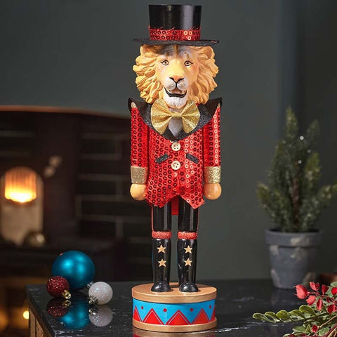Three Kings wooden Christmas models and scenes Three Kings 'CircusCracker' Lion Nutcracker Figurine