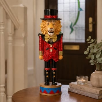 Three Kings wooden Christmas models and scenes Three Kings 'CircusCracker' Lion Nutcracker Figurine