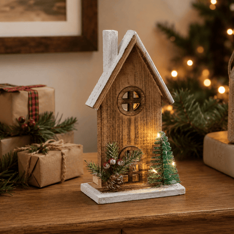 Three Kings wooden christmas house descoration Three Kings DecorWood InLit FSC 1 – Christmas House Decoration