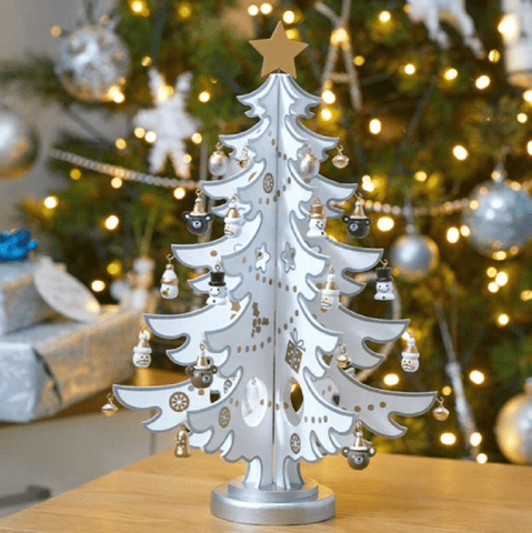 Three Kings Christmas Decor Three Kings DecoTree Silver/White