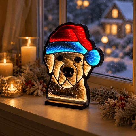 Three Kings Infinity Lighting Three Kings Dog Face Infinity Christmas Light 40cm
