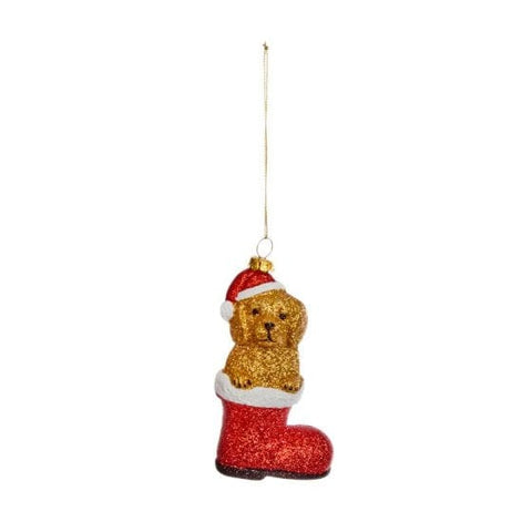 Three Kings Hanging Decor Three Kings Dog in Boot Tree Decoration