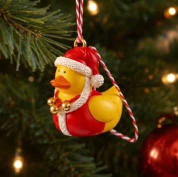 Three Kings Hanging Decor Three Kings Duckling In Santa Hat Pendant Christmas Decoration – Assorted Design