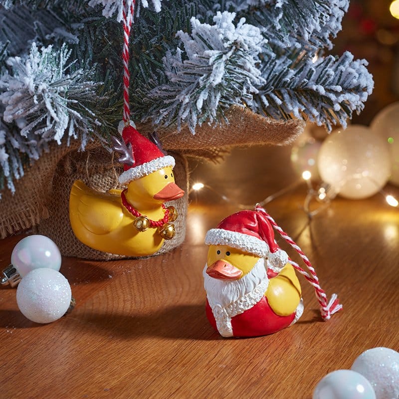 Three Kings Hanging Decor Three Kings Duckling In Santa Hat Pendant Christmas Decoration