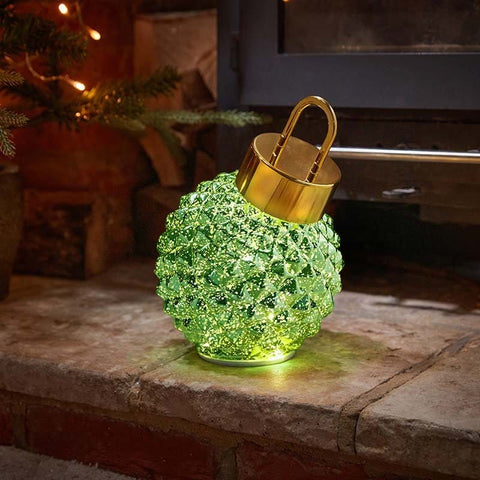Three Kings Baubles Three Kings Emerald InLit Spinning DecoBauble