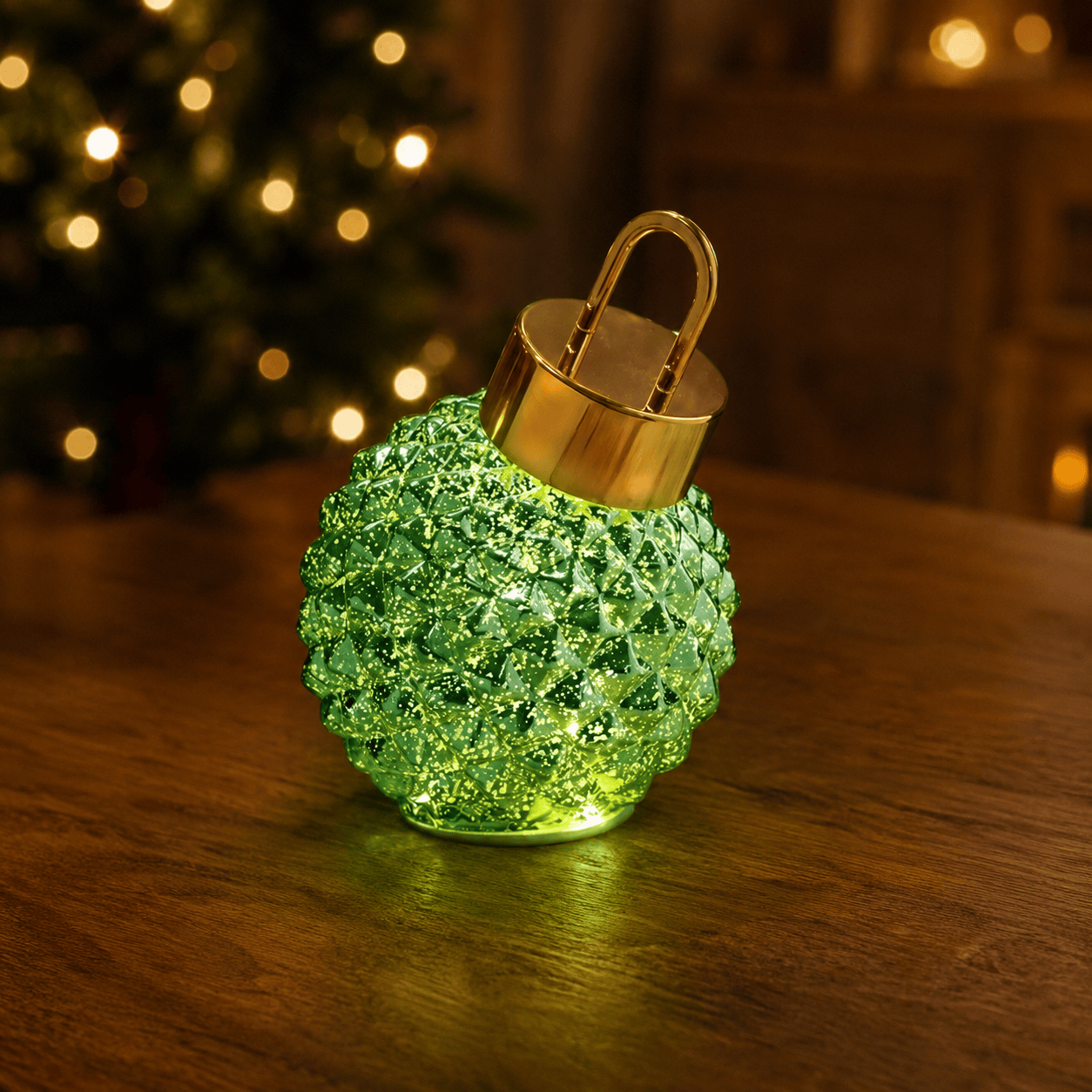Three Kings Baubles Three Kings Emerald InLit Spinning DecoBauble