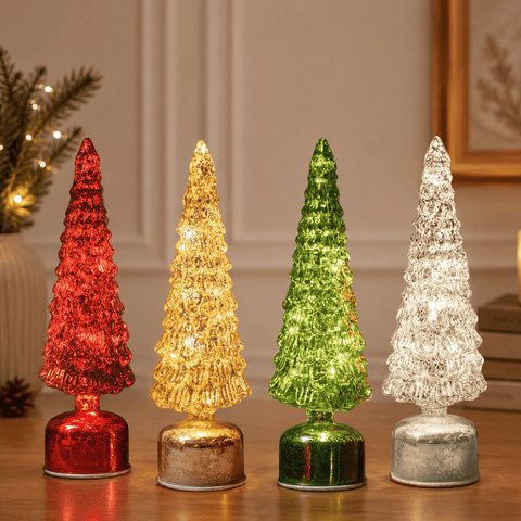 Three Kings LED Faux Trees Three Kings Emerald InLit Spinning WonderTree