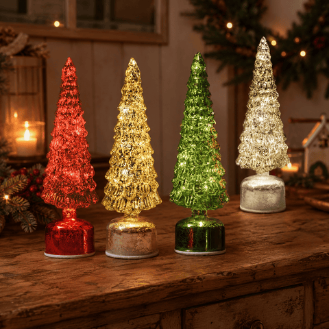 Three Kings LED Faux Trees Three Kings Emerald InLit Spinning WonderTree