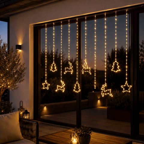 Three Kings LED Curtain Lights Three Kings Festive Curtain Lights Warm White Christmas Decoration