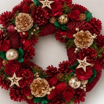 Three Kings Christmas Wreaths Three Kings Festive Fir Christmas Wreath – 30cm