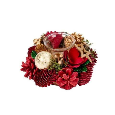 Three Kings Candle Holder Three Kings Festive Fir Solo Candle Holder 15cm