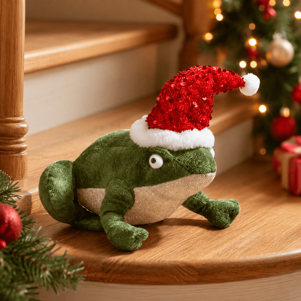Three Kings Plushies Three Kings Festive Frog Plush Christmas Decoration