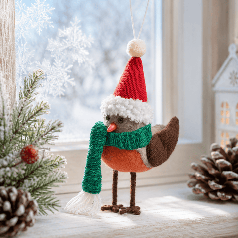 Three Kings Hanging Decor Three Kings Festive Robin Pendant