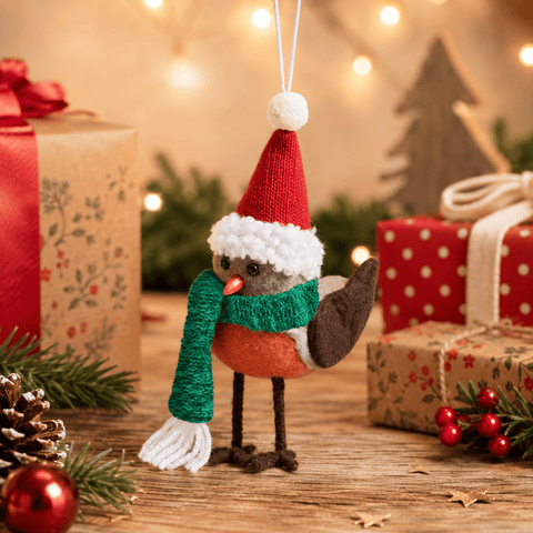 Three Kings Hanging Decor Three Kings Festive Robin Pendant