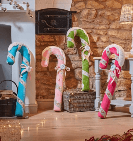 Three Kings Christmas Decor Three Kings Festive Velvet CandyCane Jumbo