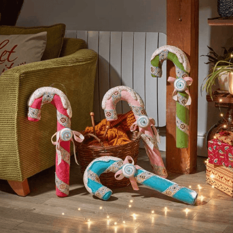 Three Kings Christmas Decor Three Kings Festive Velvet CandyCane Large