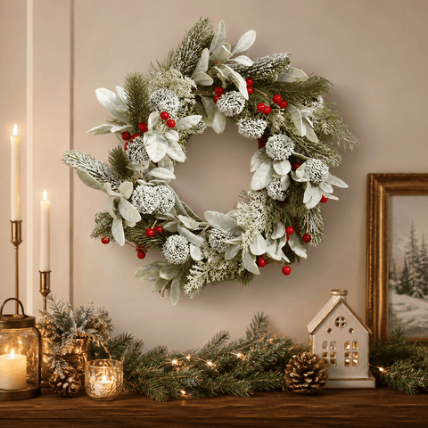 Three Kings Christmas Wreaths Three Kings FrostBerry Christmas Wreath – 40cm