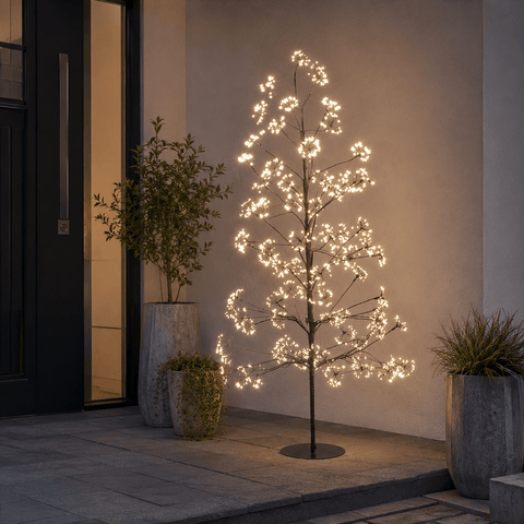 Three Kings Twig Trees Three Kings Frosted Twinkling Large Warm White LED Tree – 1.8m