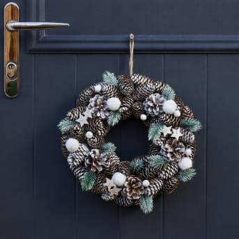 Three Kings Christmas Wreaths Three Kings FrostPine Christmas Wreath – 30cm