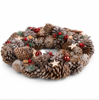 Three Kings Christmas Wreaths Three Kings FrostStar Christmas Wreath – 30cm