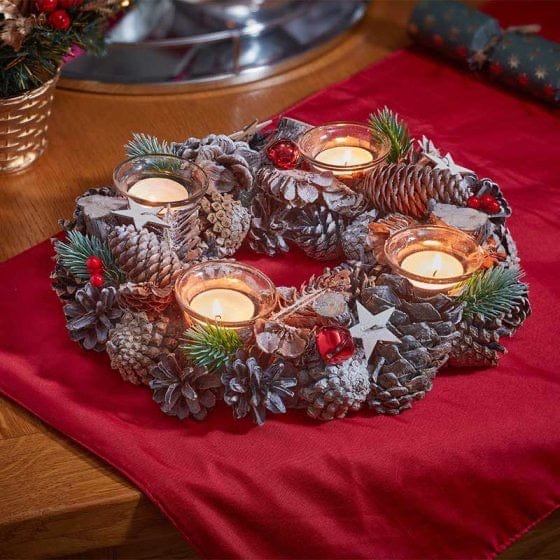 Three Kings Candle Holder Three Kings FrostStar Quartet Candle Holder 33cm